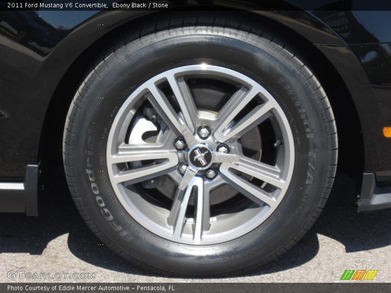 Ebony Black / Stone 2011 Ford Mustang V6 Convertible