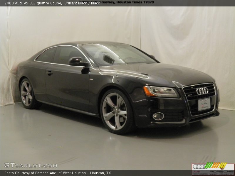 Brilliant Black / Black 2008 Audi A5 3.2 quattro Coupe