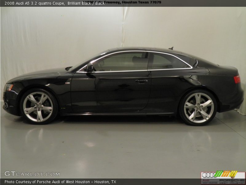 Brilliant Black / Black 2008 Audi A5 3.2 quattro Coupe