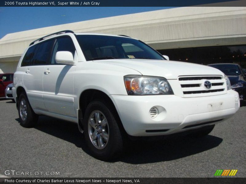 Super White / Ash Gray 2006 Toyota Highlander V6
