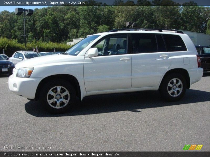 Super White / Ash Gray 2006 Toyota Highlander V6