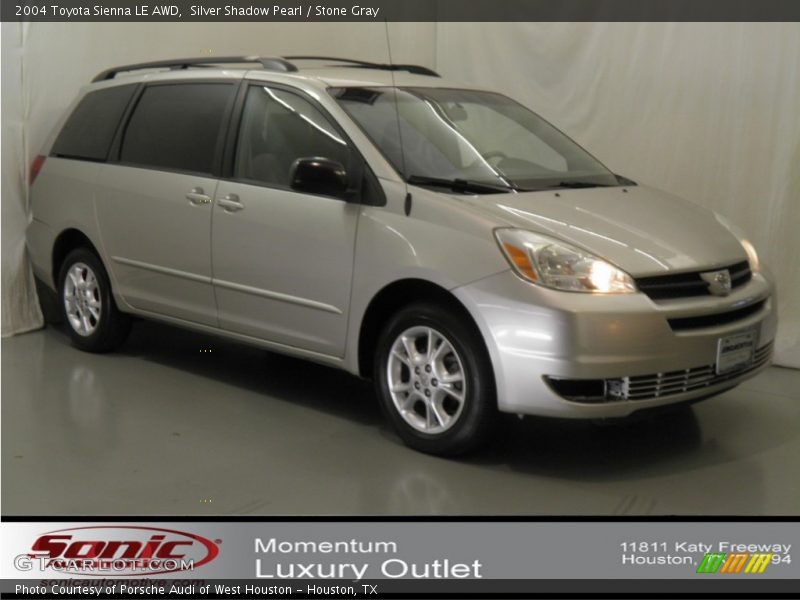 Silver Shadow Pearl / Stone Gray 2004 Toyota Sienna LE AWD