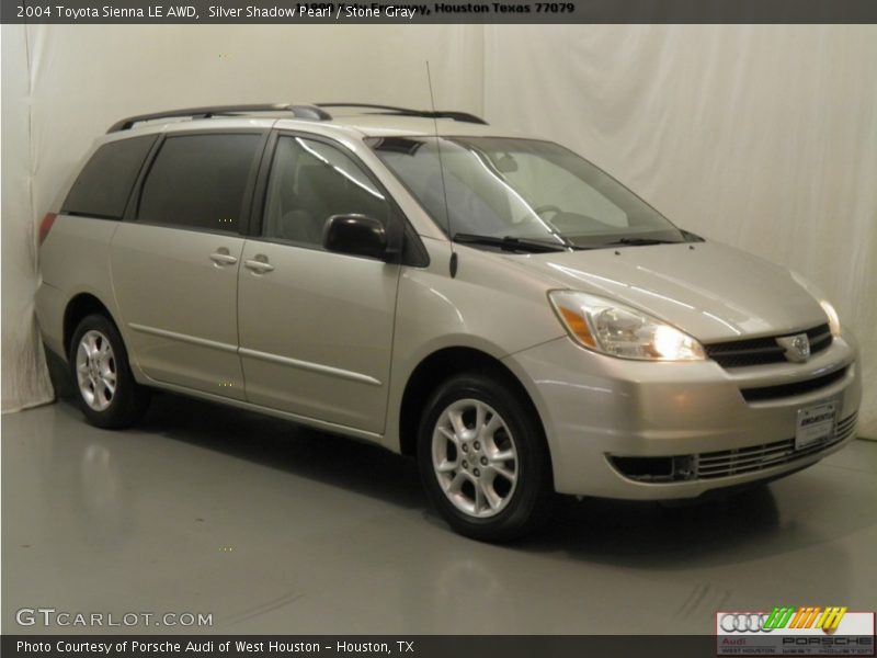 Silver Shadow Pearl / Stone Gray 2004 Toyota Sienna LE AWD