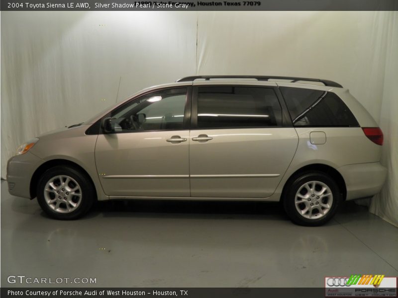 Silver Shadow Pearl / Stone Gray 2004 Toyota Sienna LE AWD