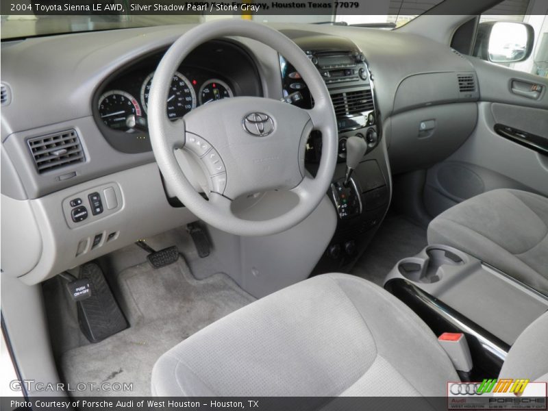 Silver Shadow Pearl / Stone Gray 2004 Toyota Sienna LE AWD
