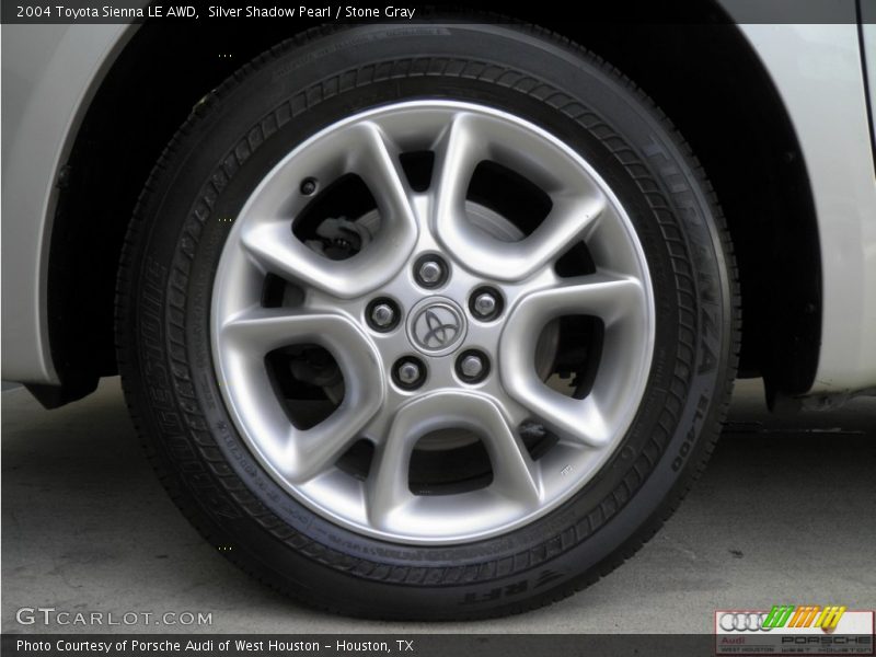 Silver Shadow Pearl / Stone Gray 2004 Toyota Sienna LE AWD