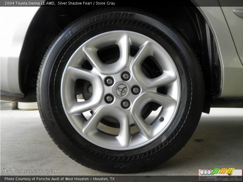 Silver Shadow Pearl / Stone Gray 2004 Toyota Sienna LE AWD