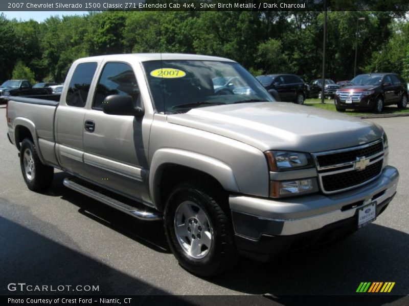 Silver Birch Metallic / Dark Charcoal 2007 Chevrolet Silverado 1500 Classic Z71 Extended Cab 4x4
