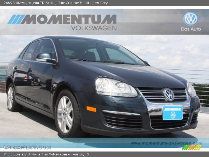 Blue Graphite Metallic / Art Grey 2009 Volkswagen Jetta TDI Sedan