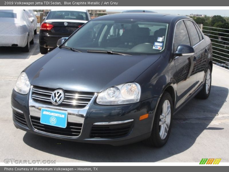 Blue Graphite Metallic / Art Grey 2009 Volkswagen Jetta TDI Sedan