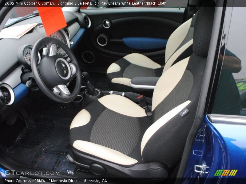  2009 Cooper Clubman Ray Cream White Leather/Black Cloth Interior