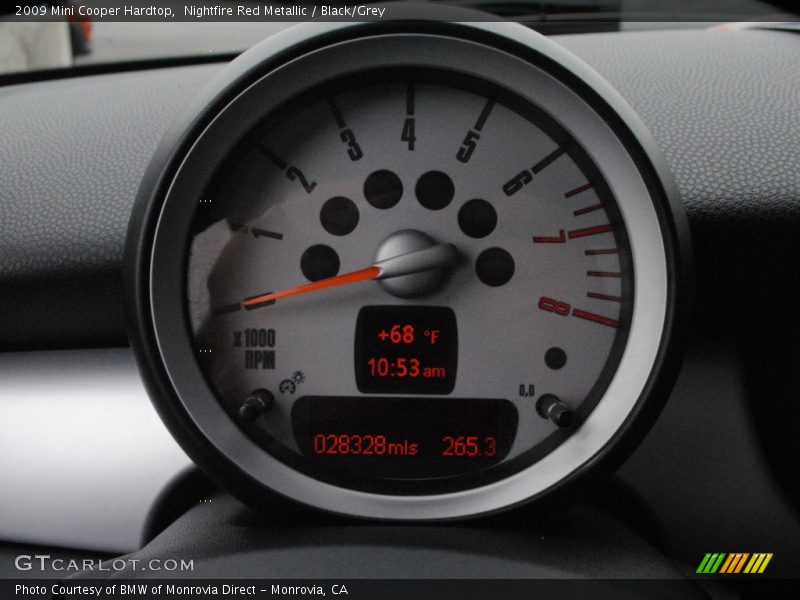 Nightfire Red Metallic / Black/Grey 2009 Mini Cooper Hardtop
