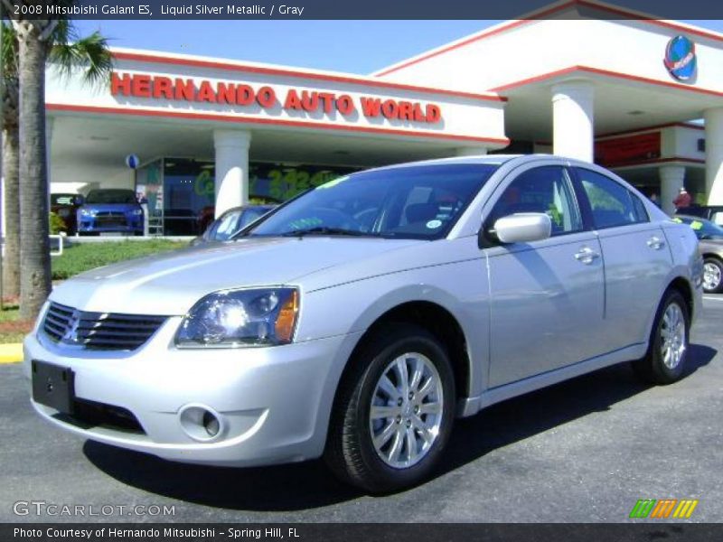 Liquid Silver Metallic / Gray 2008 Mitsubishi Galant ES