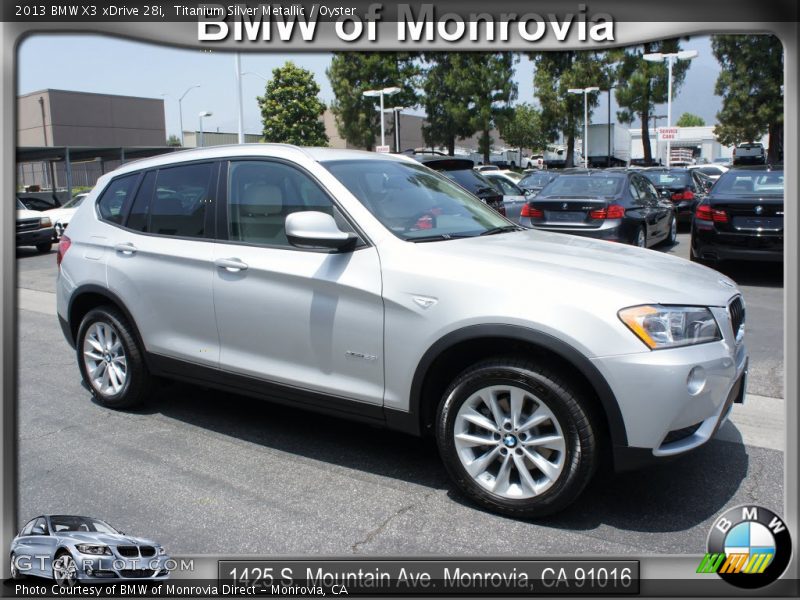 Titanium Silver Metallic / Oyster 2013 BMW X3 xDrive 28i