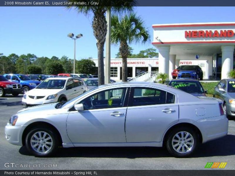 Liquid Silver Metallic / Gray 2008 Mitsubishi Galant ES