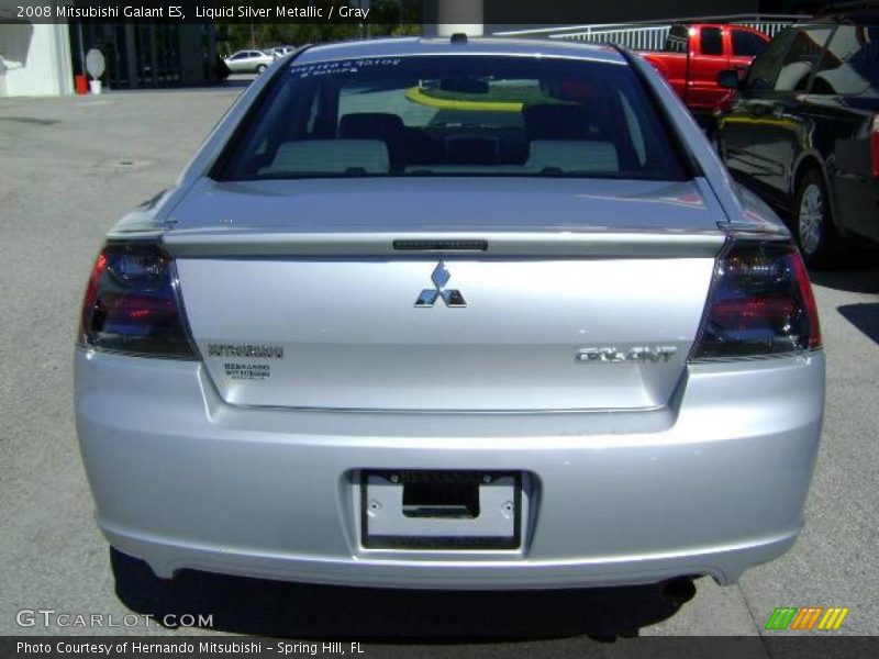 Liquid Silver Metallic / Gray 2008 Mitsubishi Galant ES