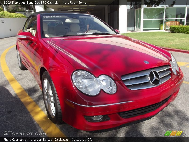 Mars Red / Stone 2009 Mercedes-Benz CLK 350 Cabriolet