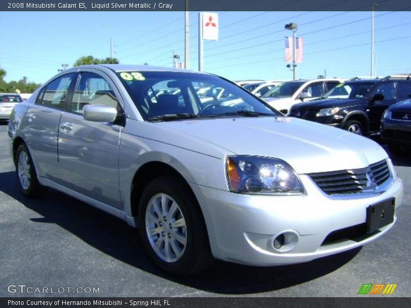 Liquid Silver Metallic / Gray 2008 Mitsubishi Galant ES