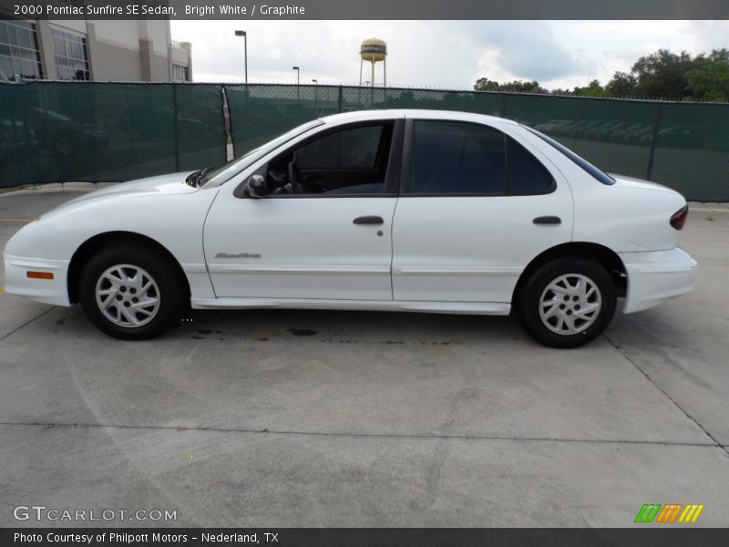 Bright White / Graphite 2000 Pontiac Sunfire SE Sedan