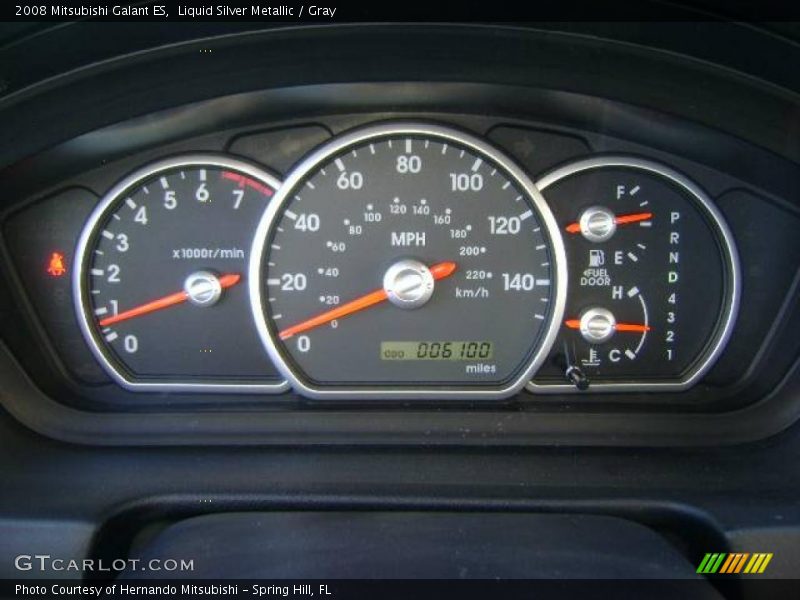 Liquid Silver Metallic / Gray 2008 Mitsubishi Galant ES