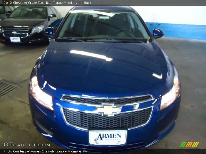 Blue Topaz Metallic / Jet Black 2012 Chevrolet Cruze Eco