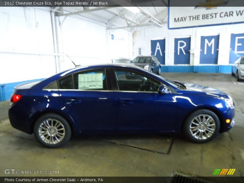 Blue Topaz Metallic / Jet Black 2012 Chevrolet Cruze Eco