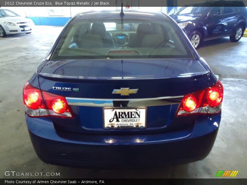 Blue Topaz Metallic / Jet Black 2012 Chevrolet Cruze Eco