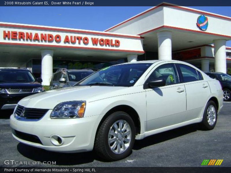 Dover White Pearl / Beige 2008 Mitsubishi Galant ES