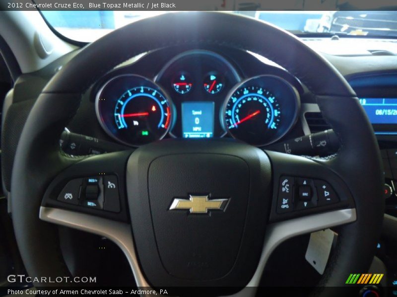 Blue Topaz Metallic / Jet Black 2012 Chevrolet Cruze Eco