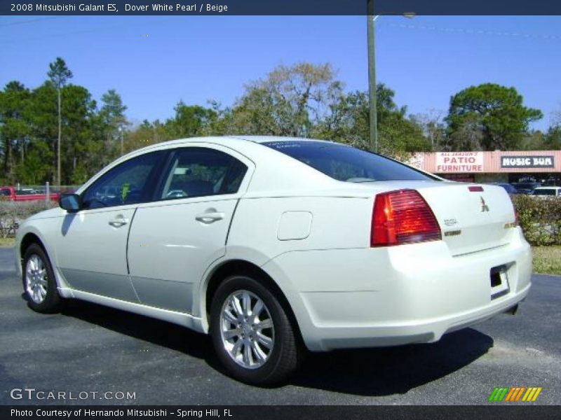 Dover White Pearl / Beige 2008 Mitsubishi Galant ES