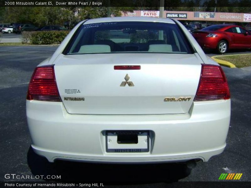 Dover White Pearl / Beige 2008 Mitsubishi Galant ES