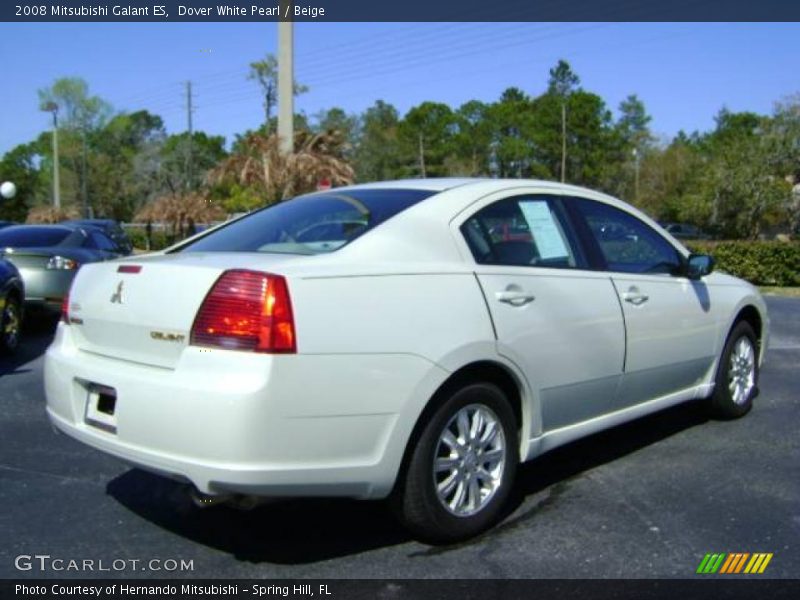 Dover White Pearl / Beige 2008 Mitsubishi Galant ES