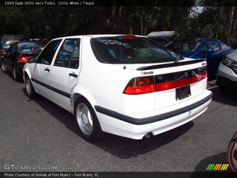 Cirrus White / Taupe 1994 Saab 9000 Aero Turbo