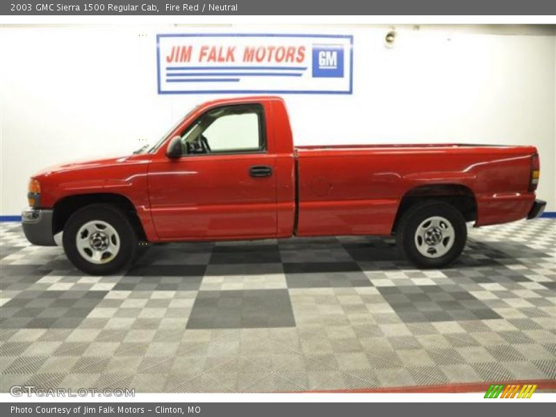 Fire Red / Neutral 2003 GMC Sierra 1500 Regular Cab