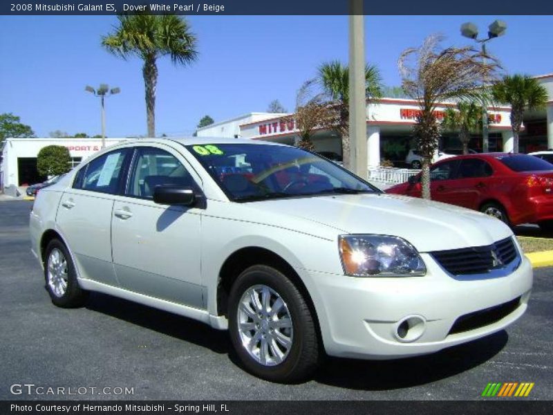 Dover White Pearl / Beige 2008 Mitsubishi Galant ES