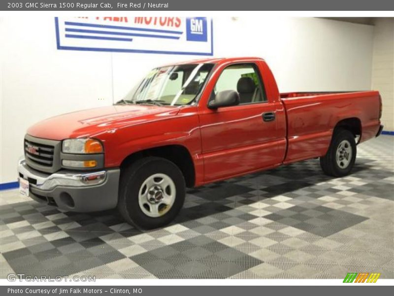 Fire Red / Neutral 2003 GMC Sierra 1500 Regular Cab