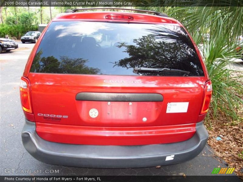 Inferno Red Crystal Pearl / Medium Slate Gray 2006 Dodge Caravan SE