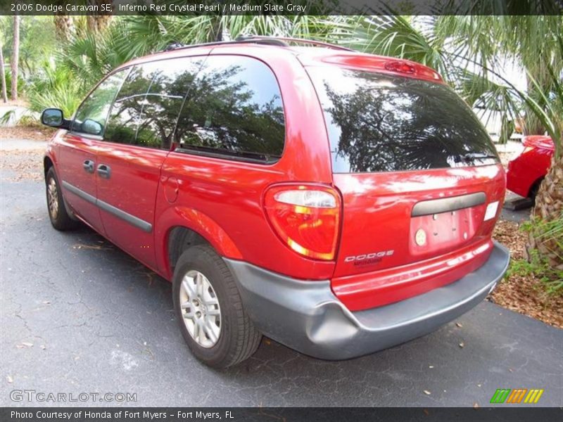 Inferno Red Crystal Pearl / Medium Slate Gray 2006 Dodge Caravan SE