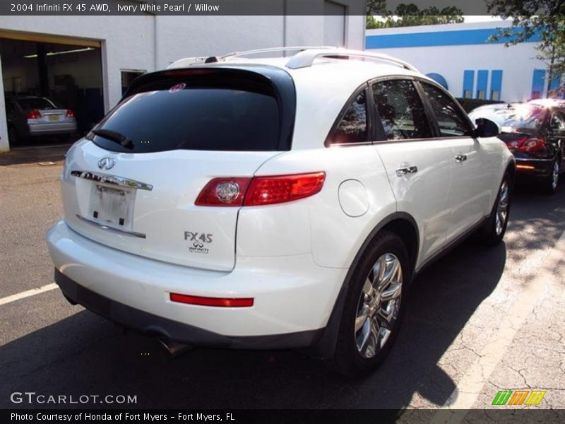 Ivory White Pearl / Willow 2004 Infiniti FX 45 AWD