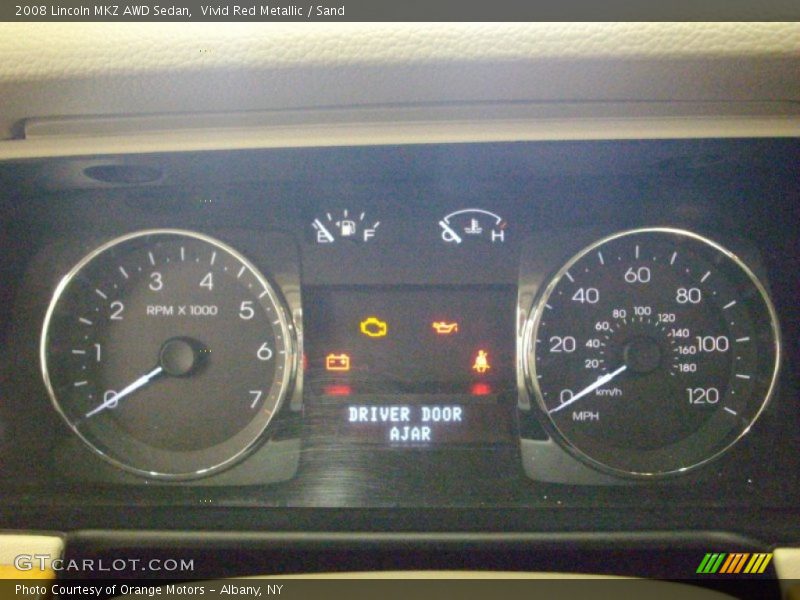 Vivid Red Metallic / Sand 2008 Lincoln MKZ AWD Sedan