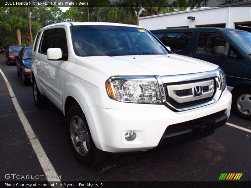 Taffeta White / Beige 2011 Honda Pilot EX-L