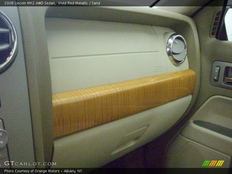 Vivid Red Metallic / Sand 2008 Lincoln MKZ AWD Sedan
