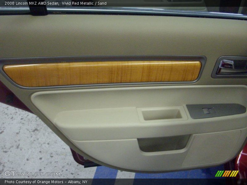 Vivid Red Metallic / Sand 2008 Lincoln MKZ AWD Sedan