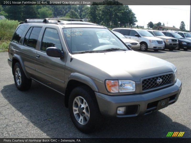 Bronzed Gray Metallic / Beige 2001 Nissan Pathfinder SE 4x4
