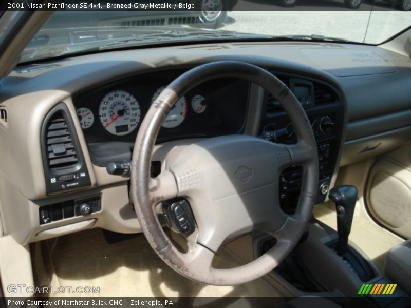 Bronzed Gray Metallic / Beige 2001 Nissan Pathfinder SE 4x4