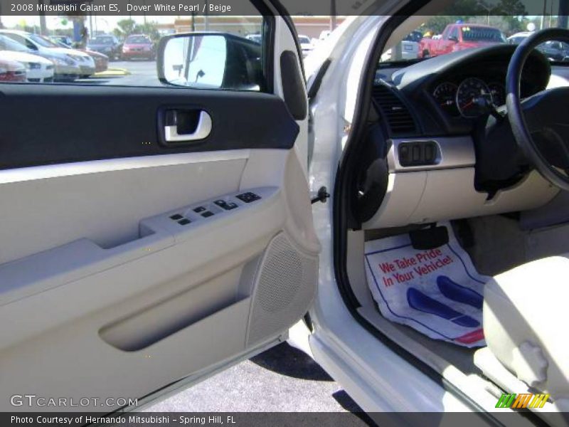 Dover White Pearl / Beige 2008 Mitsubishi Galant ES