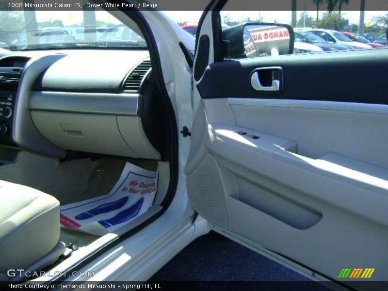 Dover White Pearl / Beige 2008 Mitsubishi Galant ES