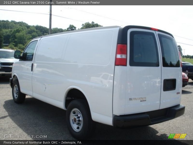 Summit White / Medium Pewter 2012 GMC Savana Van 2500 Cargo