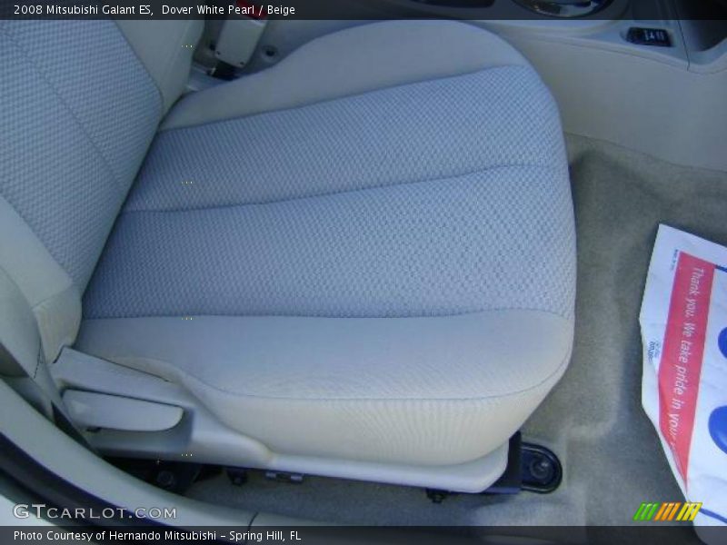 Dover White Pearl / Beige 2008 Mitsubishi Galant ES