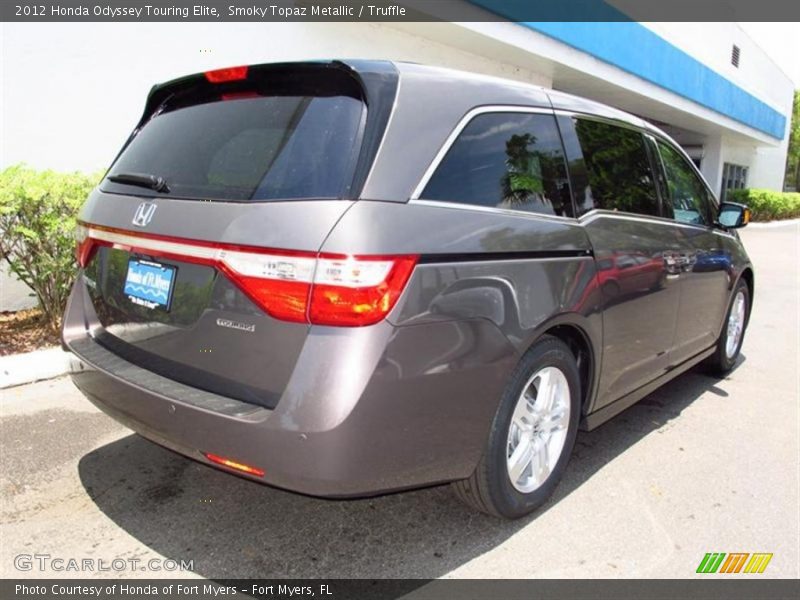 Smoky Topaz Metallic / Truffle 2012 Honda Odyssey Touring Elite